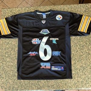 Pittsburgh Steelers 6 times SuperBowl Champs Reebok OnField Jersey